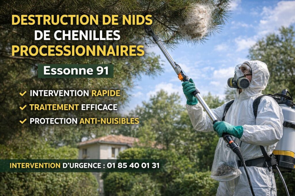 Chenilles processionnaires Essonne élimination professionnelle