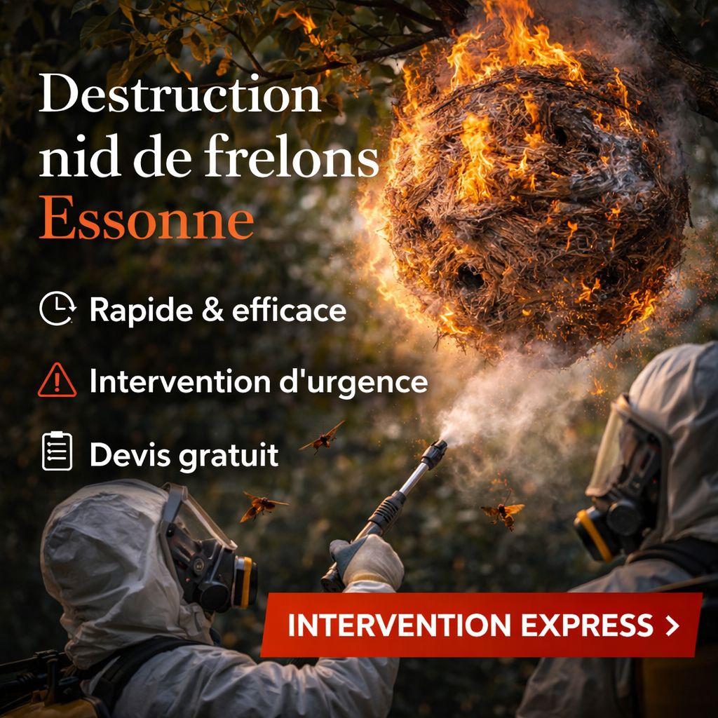 Intervention nid frelons Essonne résultat garanti