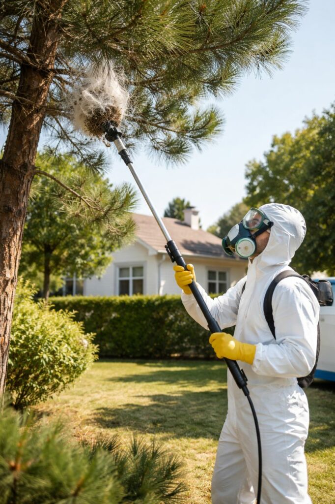 Technicien Certibiocide élimination chenilles processionnaires Essonne